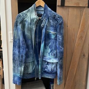 INC International Concepts Blue Ice Tie-Dye Jacket